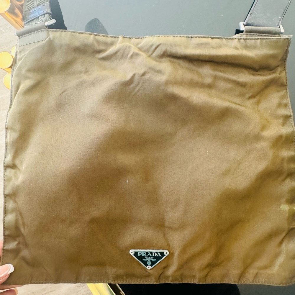 Prada Brown Messenger Bag with Durable Nylon and Minimalist Design